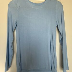 LOFT Light Blue Long Sleeve Crewneck Top